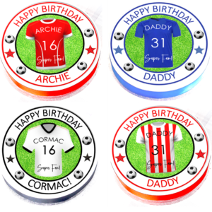 Personalised Football Shirt Cake Topper