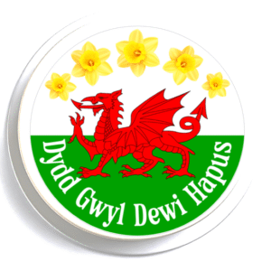 Dydd Gwyl Dewi Hapus Cake Topper 7.5" Round
