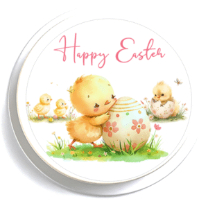 Easter Chick Cake Topper - 7.5" Round