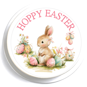 Easter Bunny Cake Topper - 7.5" Round