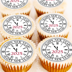New Year's Eve Clock Cupcake Toppers