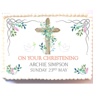 Personalised Christening Cake Topper - A4