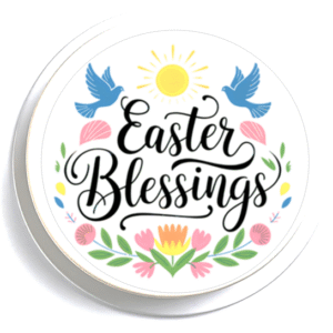 Easter Blessings Cake Topper - 7.5" Round