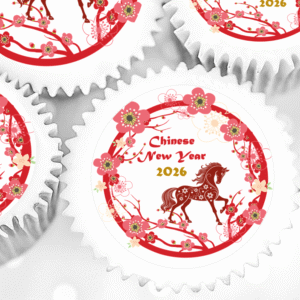 Chinese New Year 2026 Cupcake Toppers