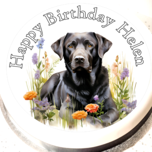 Personalised Labrador Cake Topper - 7.5" Round