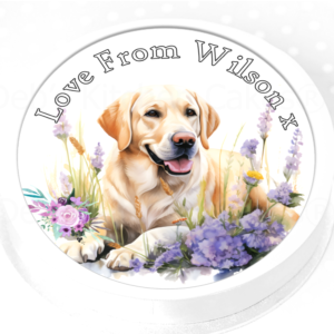 Personalised Golden Retriever Cake Topper - 7.5" Round