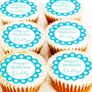 Personalised Scalloped Birthday Cupcake Toppers