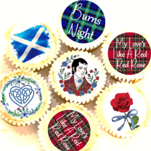 Burns Night Cupcake Toppers