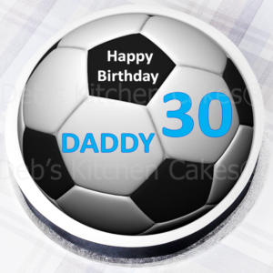 Personalised Football Cake Topper - 7.5" Round