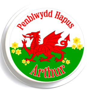 Personalised Penblwydd Hapus Cake Topper - 7.5" Round