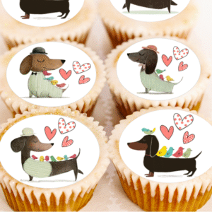 Dachshund Cake Toppers - 4cm x 24