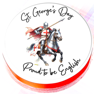 St George's Day Cake Topper - 7" Round Edible Icing or Wafer