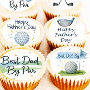 Happy Father's Day 'Best Dad By Par' Cupcake Toppers