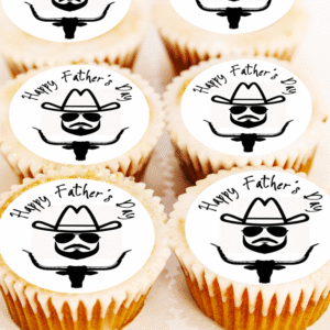 Father's Day Cowboy Stetson Cake Toppers - 4cm x 24