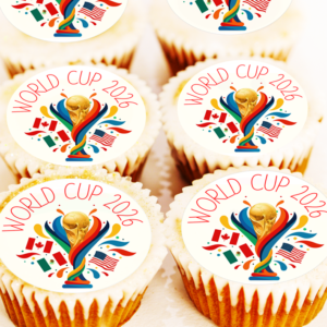 World Cup 2026 Cupcake Toppers - 4cm x 24