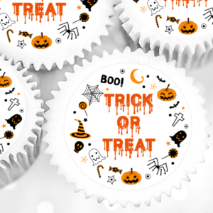 Trick Or Treat Cupcake Toppers - 4cm x 24