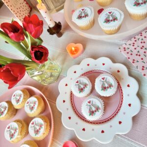 Valentine's Day Hares Cake Toppers - 4cm x 24