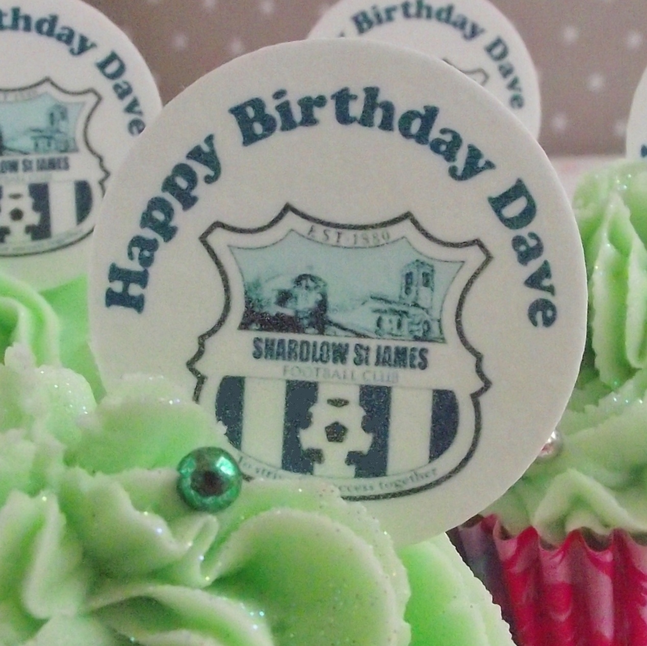Personalised Sports Team Cupcake Toppers
