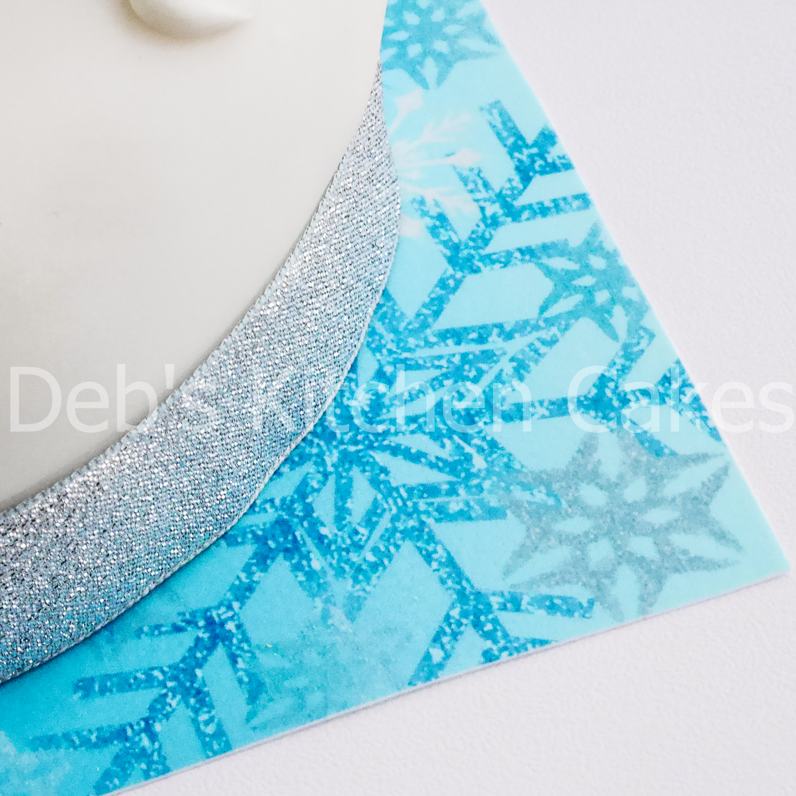 Blue Snowflake Icing Sheet - A4