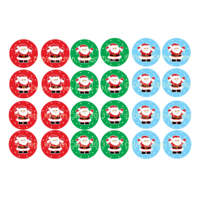 Santa Cupcake Toppers - uncut
