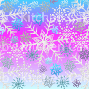 Blue and Pink Snowflake Icing Sheet - A4
