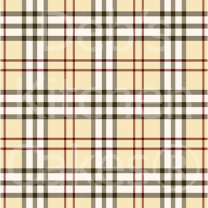Camel, Black and Wine Tartan Icing Sheet
