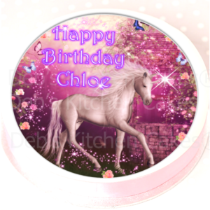 Personalised Enchanted Unicorn Cake Topper