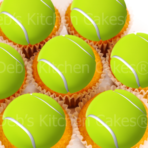 Tennis Ball Cupcake Toppers - 4cm x 24