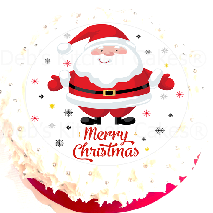 Santa Claus Cake Topper 7.5" Round