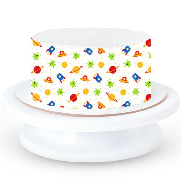 Space Icing Sheet - Edible Border Ribbon